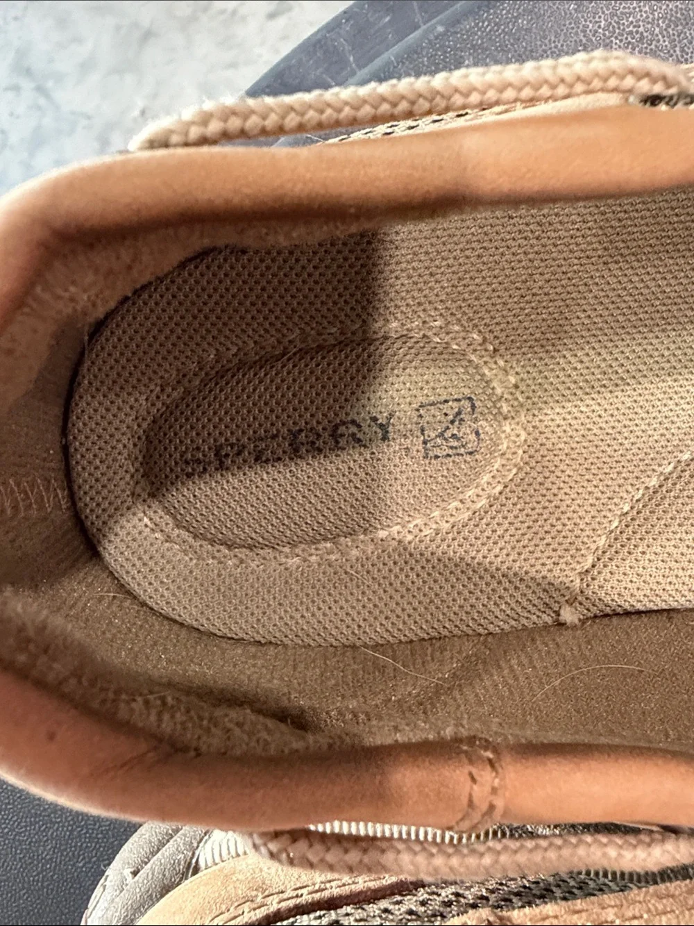 Sperry Men's Tan Leather & Mesh Lace-Up Boat Shoes